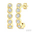 Bezel Set Petite Diamond Half Hoop Earrings