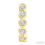 Bezel Set Petite Diamond Half Hoop Earrings