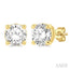 Round Shape Diamond Stud Earrings