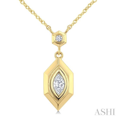 Hexagon Shape Diamond Fashion Pendant