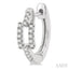 Paperclip Petite Diamond Huggie Fashion Earrings