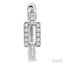 Paperclip Petite Diamond Huggie Fashion Earrings