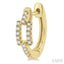 Paperclip Petite Diamond Huggie Fashion Earrings