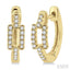 Paperclip Petite Diamond Huggie Fashion Earrings
