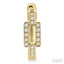 Paperclip Petite Diamond Huggie Fashion Earrings