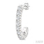 Petite Diamond Half Hoop Earrings