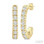 Petite Diamond Half Hoop Earrings
