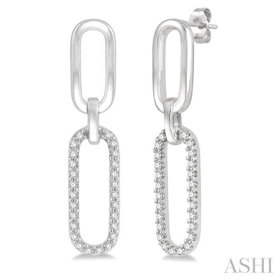 Paperclip Diamond Fashion Earrings