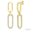 Paperclip Diamond Fashion Earrings
