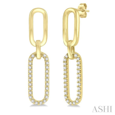 Paperclip Diamond Fashion Earrings