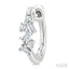 Scatter Baguette Diamond Petite Huggie Fashion Earrings