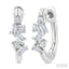 Scatter Baguette Diamond Petite Huggie Fashion Earrings