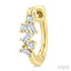 Scatter Baguette Diamond Petite Huggie Fashion Earrings