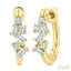 Scatter Baguette Diamond Petite Huggie Fashion Earrings