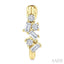 Scatter Baguette Diamond Petite Huggie Fashion Earrings