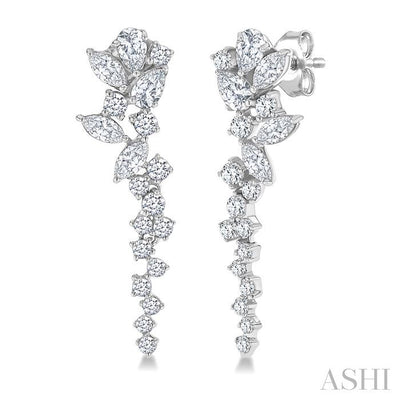 Mixed Shape Scatter Diamond Fashion Earrings