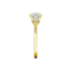 Round Diamond Floral Engagement Ring