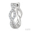 Swirl Petite Diamond Huggie Fashion Earrings