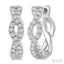 Swirl Petite Diamond Huggie Fashion Earrings