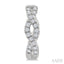 Swirl Petite Diamond Huggie Fashion Earrings