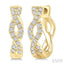 Swirl Petite Diamond Huggie Fashion Earrings
