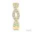 Swirl Petite Diamond Huggie Fashion Earrings