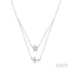 Star & Cross Layered Diamond Fashion Necklace
