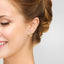 Swirl Petite Diamond Huggie Fashion Earrings