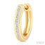 Channel Set Petite Diamond Huggie Fashion Earrings