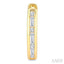 Channel Set Petite Diamond Huggie Fashion Earrings