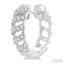 Swirl Petite Diamond Huggie Fashion Earrings