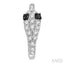 Snake Petite Black Diamond Huggie Fashion Earrings