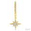 Star & Moon Petite Diamond Huggie Fashion Earrings