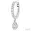 Pear Shape Fusion Petite Diamond Huggie Fashion Earrings