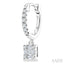 Square Shape Fusion Petite Diamond Huggie Fashion Earrings