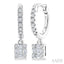 Square Shape Fusion Petite Diamond Huggie Fashion Earrings