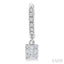 Square Shape Fusion Petite Diamond Huggie Fashion Earrings