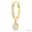 Oval Shape Fusion Petite Diamond Huggie Fashion Earrings