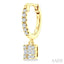 Square Shape Fusion Petite Diamond Huggie Fashion Earrings