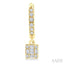 Square Shape Fusion Petite Diamond Huggie Fashion Earrings