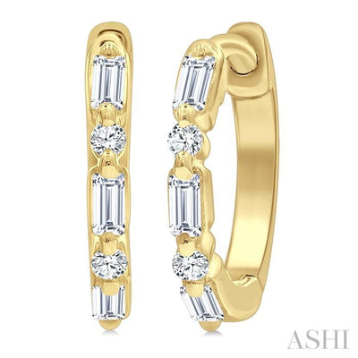 Petite Diamond Huggie Fashion Earrings