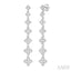 Graduated Clover Diamond Long Earrings