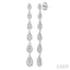 Pear Shape Diamond Long Earrings