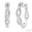 Twisted Petite Diamond Huggie Fashion Earrings