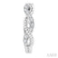 Twisted Petite Diamond Huggie Fashion Earrings