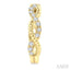 Twisted Petite Diamond Huggie Fashion Earrings