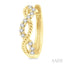 Swirl Petite Diamond Huggie Fashion Earrings