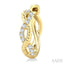 Twisted Petite Diamond Huggie Fashion Earrings