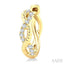 Twisted Petite Diamond Huggie Fashion Earrings