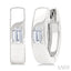 Emerald Shape Petite Prong Diamond Huggie Earrings